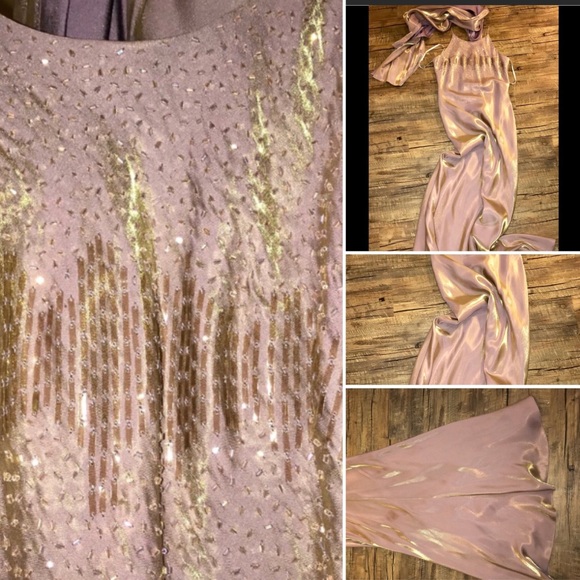 Cachet long gown in orchid silky material size 4 - Picture 5 of 8